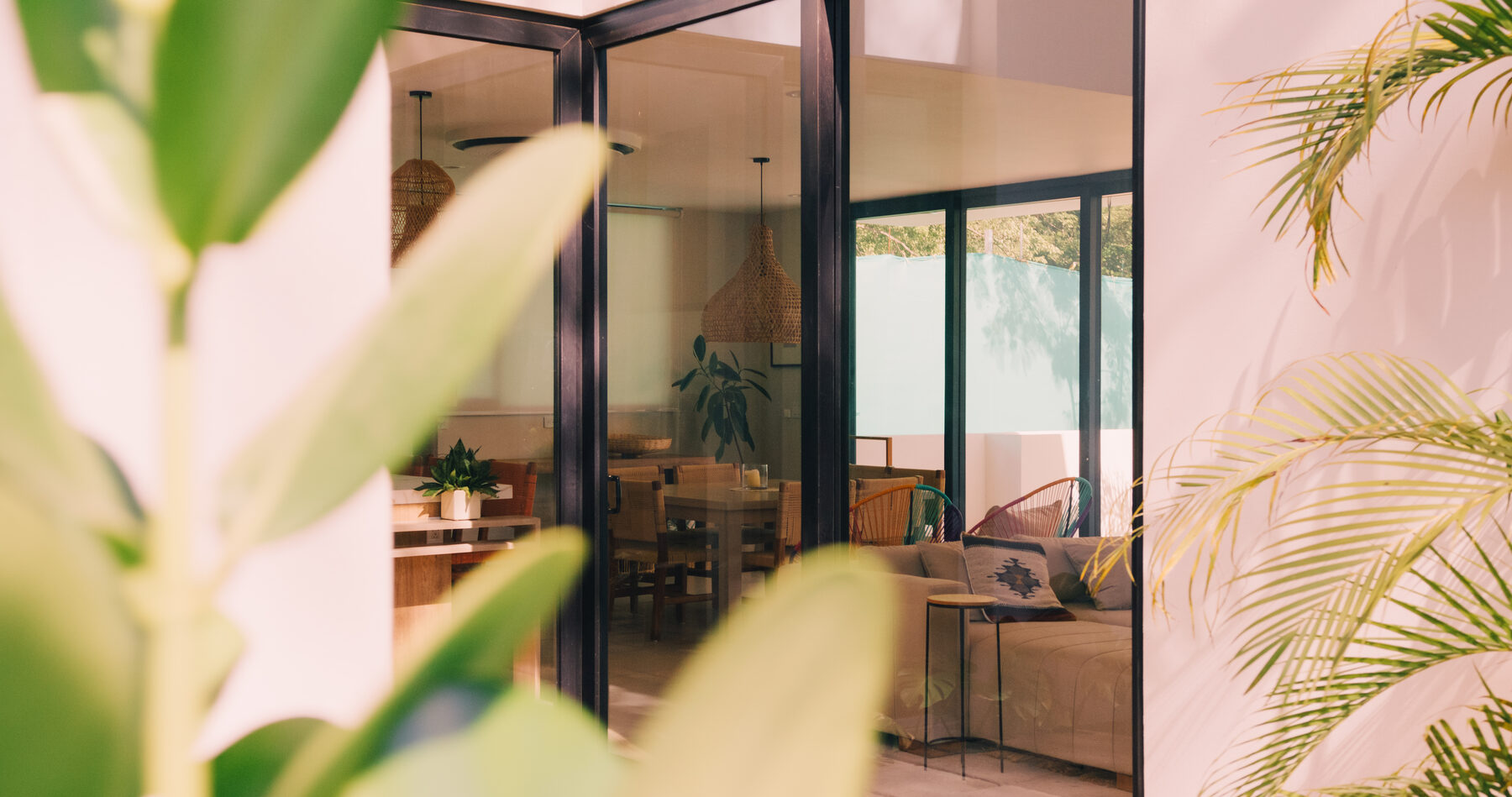 Glass doors and interior