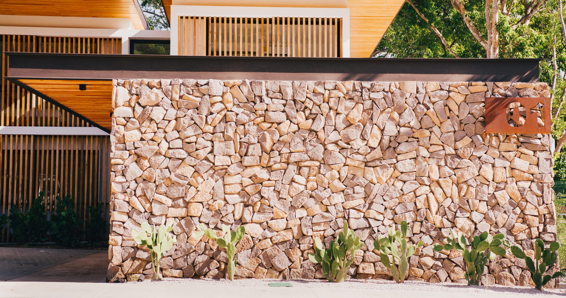 Stone wall facade