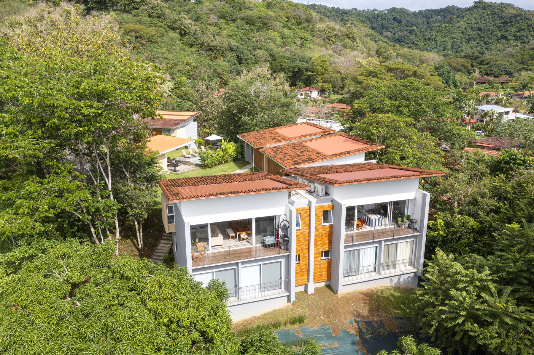 Aerial showing building arrangement