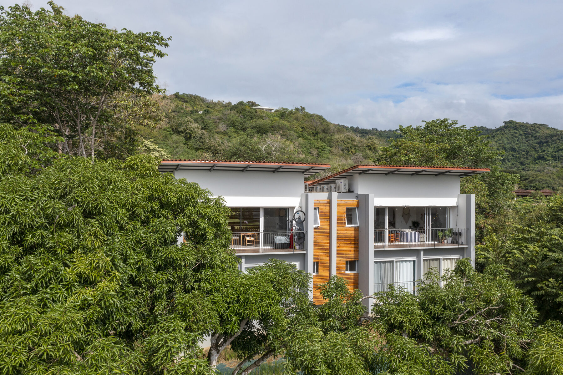 Twin units with mountain views